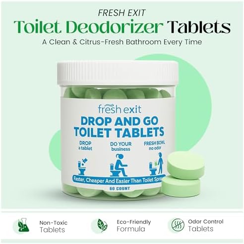 FreshExit Toilet Deodorizer Tablets 60 Count Citrus Scent 1