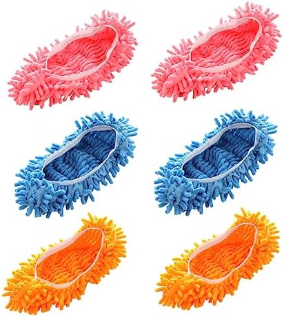 Minkissy 6pcs Microfiber Cleaning Mop Slippers