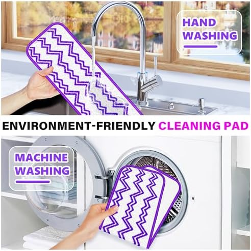 ILAVCLEAN Reusable Mop Pads 6 Pack for Swiffer PowerMop 1