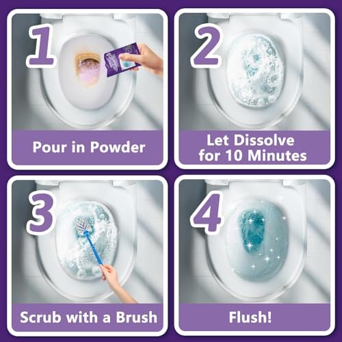Krris Foaming Toilet Bowl Cleaner Powder 4 Packs 3 oz