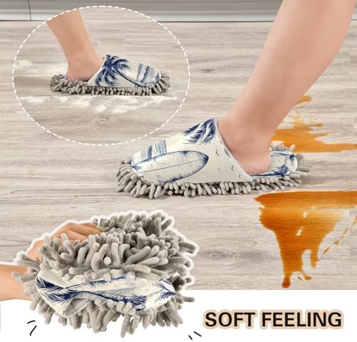 FLildon Microfiber Mop Slippers for Kitchen Floor Cleaning
