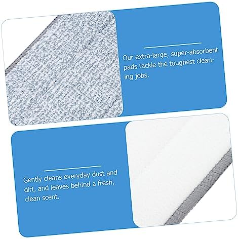 2pcs Microfiber Mop Pads Reusable Floor Cleaning Accessory