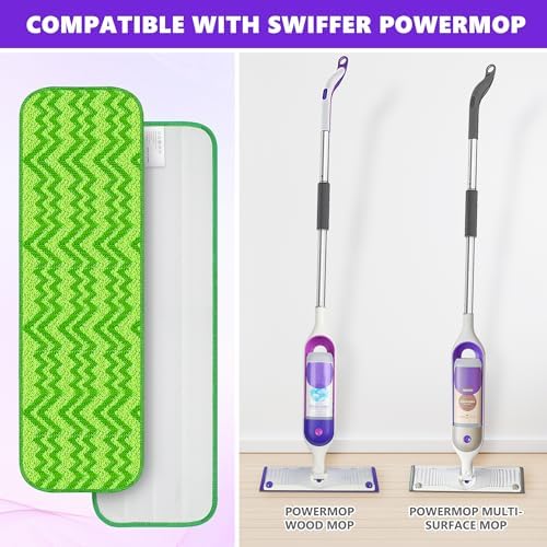 ENSPOWAY Reusable Mop Pads 6-Pack for Swiffer PowerMop