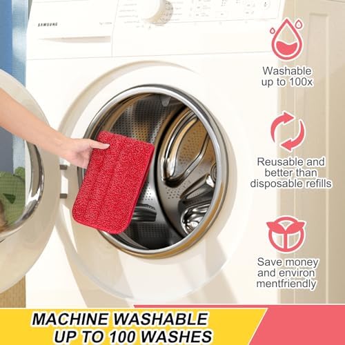 H-Gamely 165 Inch Reusable Mop Pads for Bona System