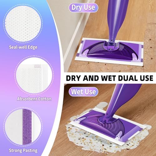 Hofosi 40 Count Wet Jet Mop Pad Refills