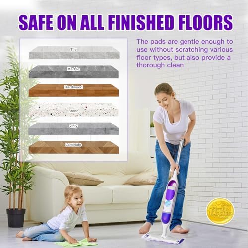 SVPSNUMSI PowerMop Refill Pads - 20 Count Replacement for Swiffer PowerMop