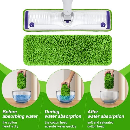 Aifacay Reusable Swiffer Mop Pads 6 Pack for 13-15 Spray Mop