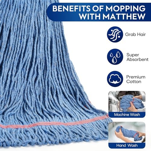 L Luke Supply Matthew Cleaning 20oz Mop Head Refill Pack of 6
