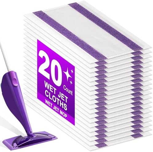 20 Count Kusroie Wet Jet Pads Refill for Multi Surface Cleaning