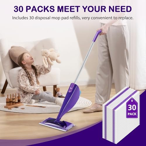 Zeekech 30 Count Spray Mop Pad Refill for Swiffer WetJet 1