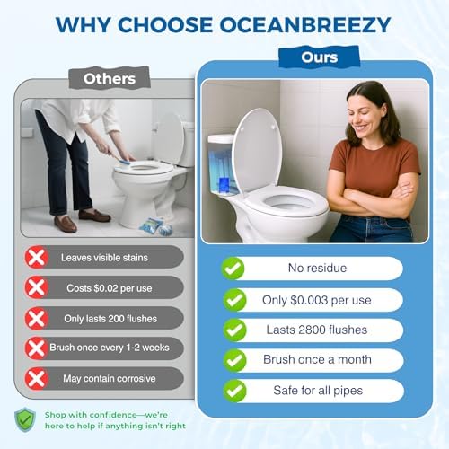 OceanBreezy Toilet Cleaner Tablets 3 Bottles Set