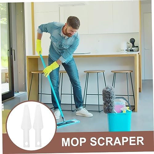 Ipetboom 2pcs Self-Wringing Mop Scrapers with Serrated Edges for Efficient Cleaning