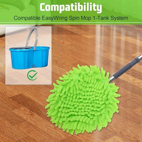2 Pack Spin Mop Replacement Heads Green Machine Washable