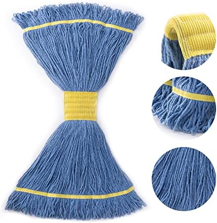 3Pack Mop Heads Commercial Grade Cotton Loop End Heavy Duty Mop Refills