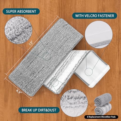 Yicotira Microfiber Mop Pads - 33 Pack for 13 x 49 Flat Mop