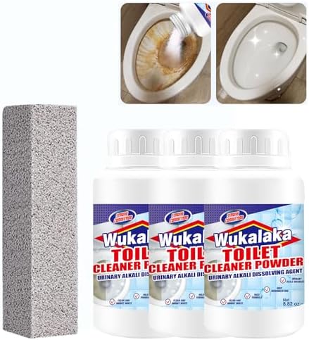 WUKALAKA Pumice Sticks Toilet Cleaner with 250ml Foam Solution