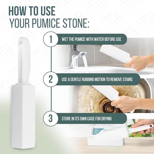 Powerstone Pumice Stone Toilet Cleaner with Handle 3-pack 1