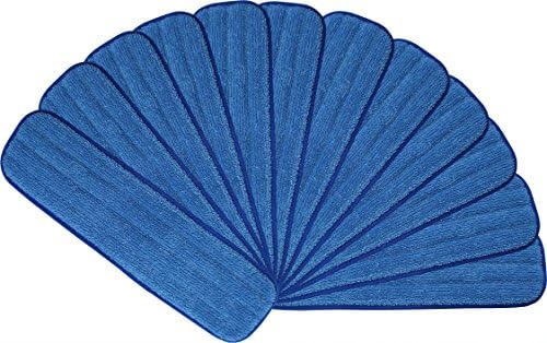 12-Pack Microfiber Mop Pads - Wet Dry Hook Loop