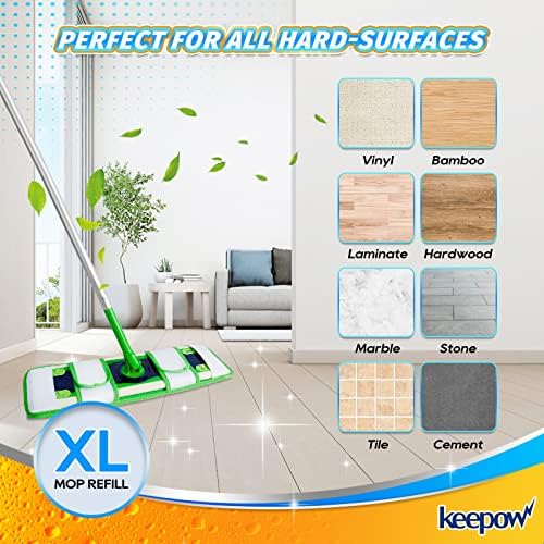 KEEPOW XL Wet Pads Refills for Swiffer XL - 4 Pack