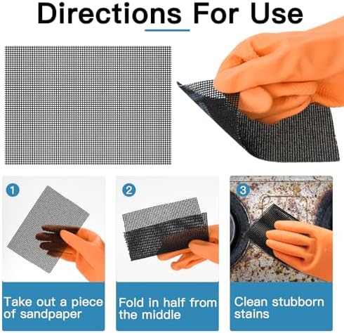 Yncotte Toilet Cleaner 15PCS Abrasive Mesh Pads