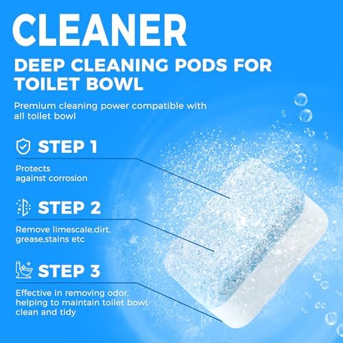 ROOAUG 30 Tabs Toilet Bowl Cleaner Tablets