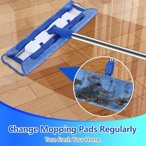Yicotira Microfiber Mop Refills 4 Pack - Reusable Replacement for MR SIGA