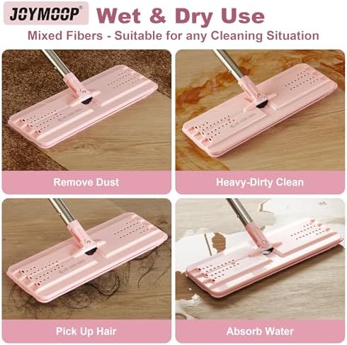 JOYMOOP Microfiber Mop Pads - Stripe Pink Pack of 2