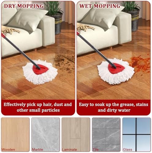NICEMOVIC 3 Pack Mop Head Replacement for Oceda