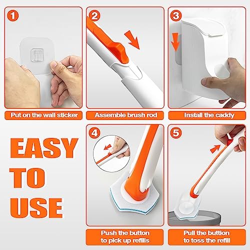 JEHONN Toilet Bowl Cleaner Wand with 40 Refills