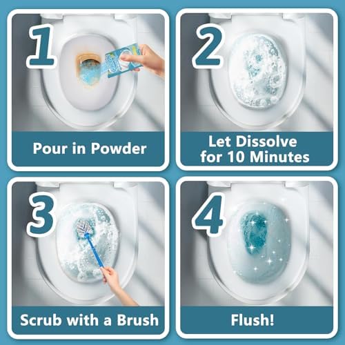 Krris Powerful Foaming Toilet Cleaner 4 Packs 3 oz Lemon Flavor