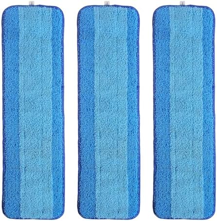 3 Pack Washable Microfiber Mop Pads for Bona Mop Replacement