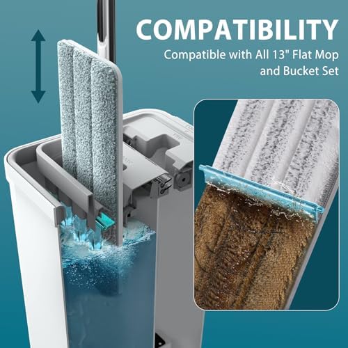 Yicotira Microfiber Mop Pads - 33 Pack for 13 x 49 Flat Mop