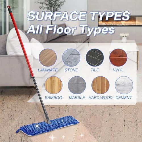 DRKLEAN Microfiber Mop Pads O-Cedar Dual-Action Replacement Heads Pack of 6