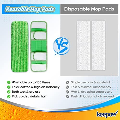 KEEPOW XL Wet Pads Refills for Swiffer XL - 4 Pack