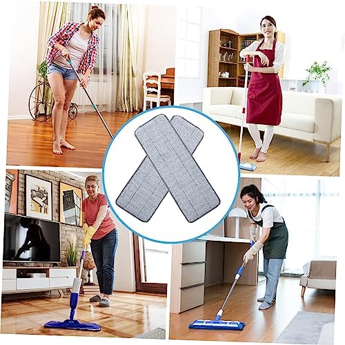 2pcs Microfiber Mop Pads for Wet Dry Cleaning 1
