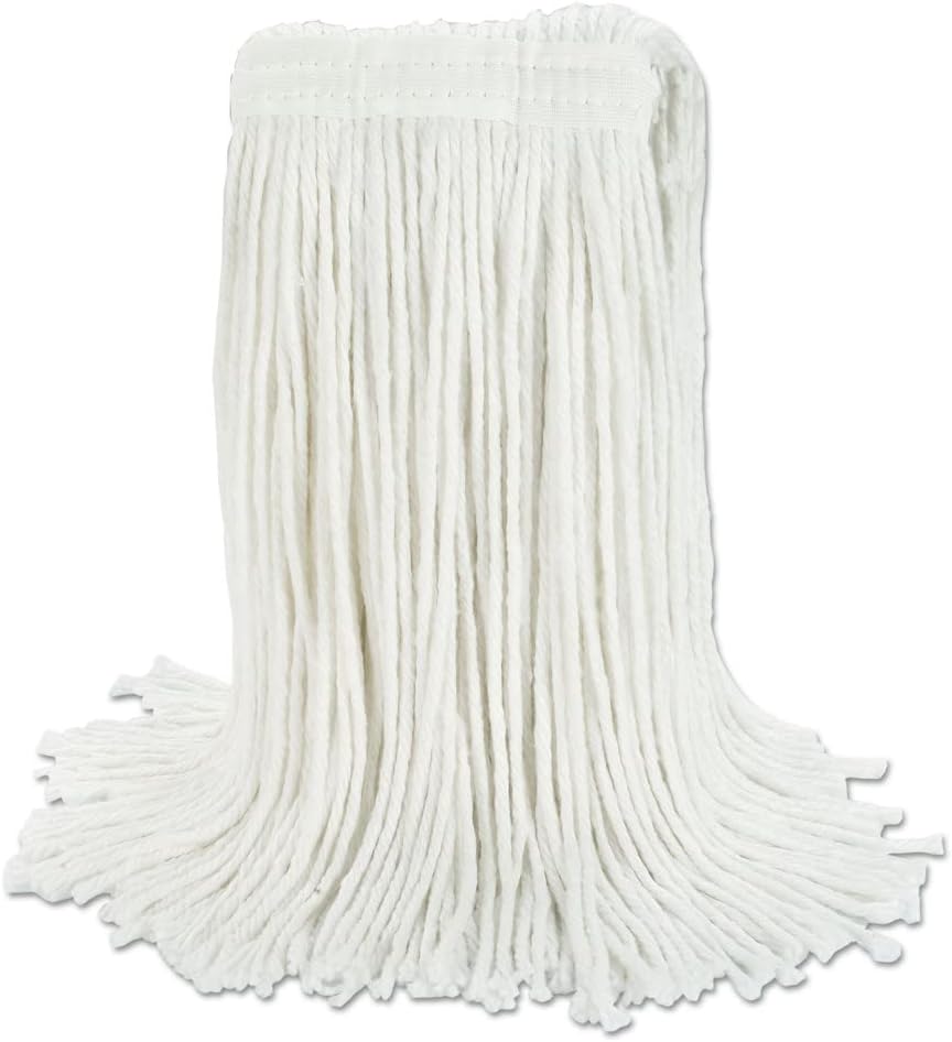 Boardwalk BWKRM03024S Banded Rayon Mop Head - White 1