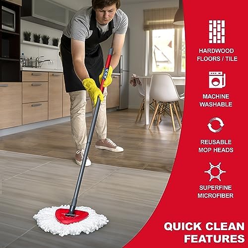 BRENSTEN Spin Mop Refill Heads 4-Pack