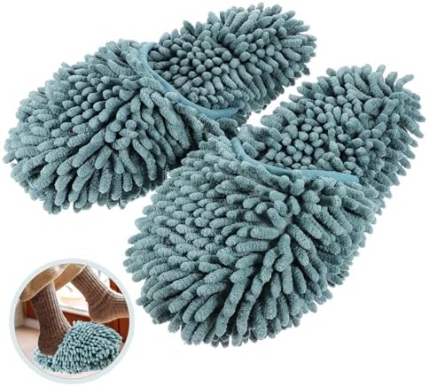 Fluffy Reusable Mopping Slippers for Women