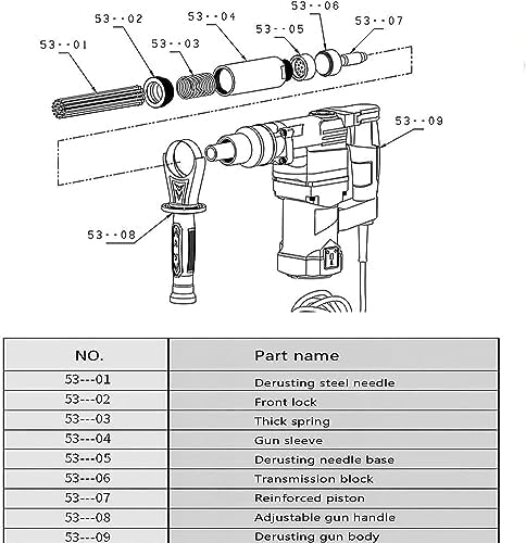 1100W Electric Needle Derusting Gun for Rust and Welding Slag Removal 1