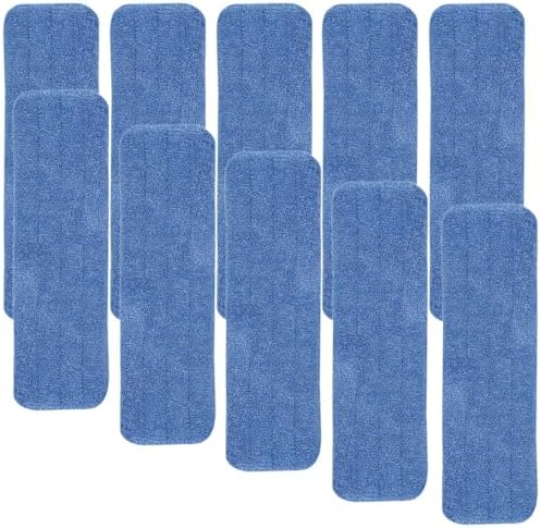 10 Pack 18 Microfiber Spray Mop Replacement Heads - Blue