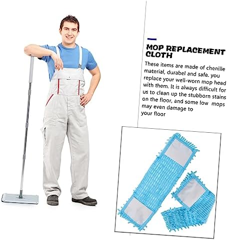 Ipetboom 2pcs Blue Mop Cloth Replacement for Home Use