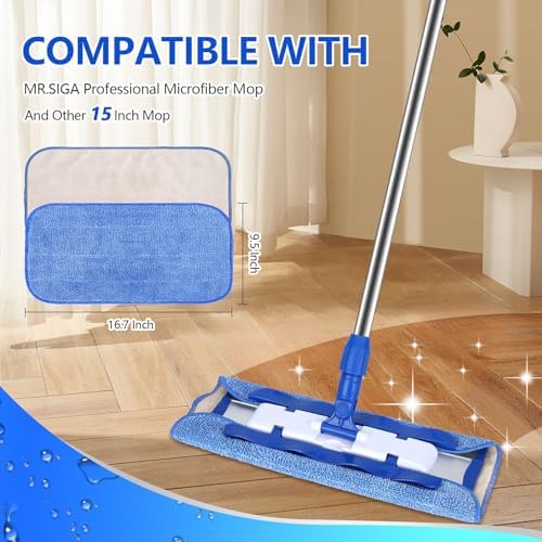 Yicotira Microfiber Mop Refills 4 Pack - Reusable Replacement for MR SIGA