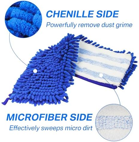 DRKLEAN Microfiber Mop Pads O-Cedar Dual-Action Replacement Heads Pack of 6