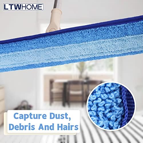 LTWHOME 24 Inch Microfiber Mop Pad Refill Pack of 6