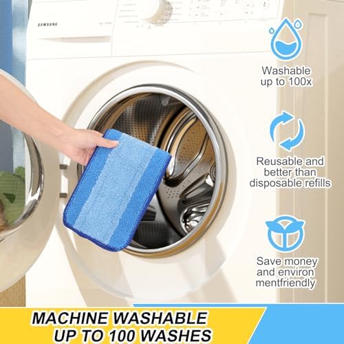 8 Pack 18 inch Reusable Microfiber Spray Mop Replacement Heads 1
