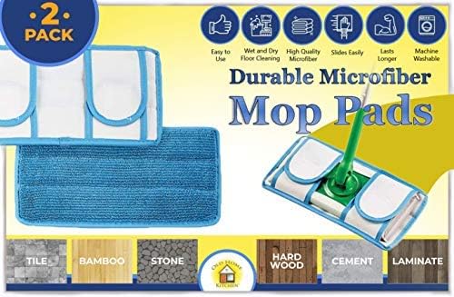 Old Home Kitchen Reusable Microfiber Mop Pads 2 Pack 1