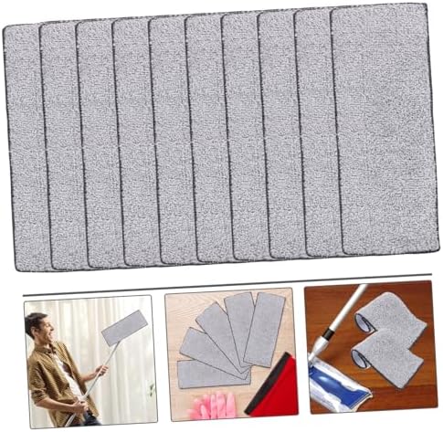 10pcs Microfiber Mop Pads for Floor Cleaning Reusable