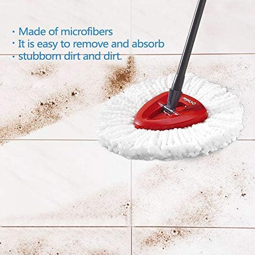 StrengthMix Spin Mop Refill Heads 4-Pack Machine Washable