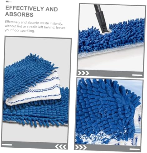 Minkissy 2pcs Chenille Mop Pad Refill for Hardwood Floors