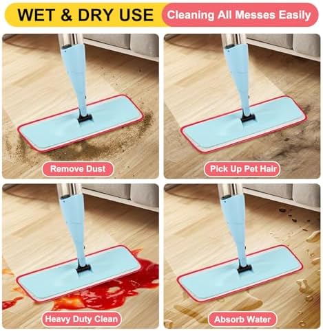 H-Gamely 165 Inch Reusable Mop Pads for Bona System